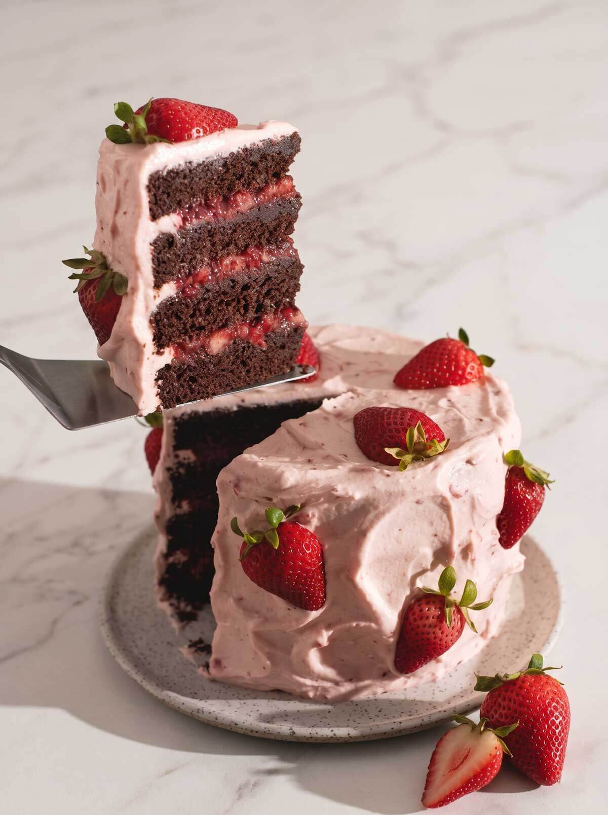 Strawberry Chocolate Cake