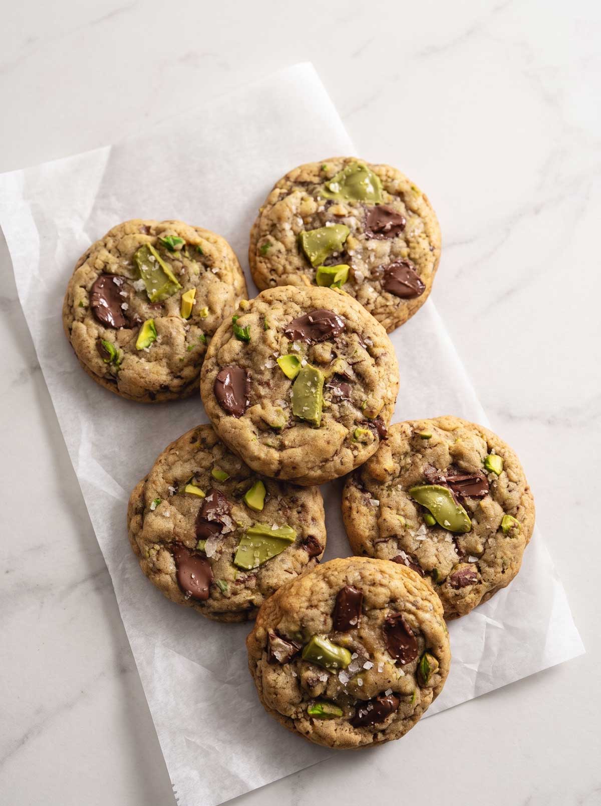 Pistachio Cream-Stuffed Chocolate Chip Cookies
